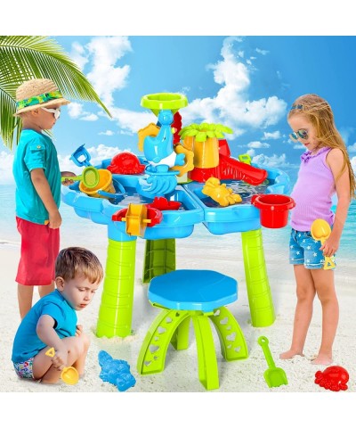 Kids Sand Water Table Toys for Toddlers 3 in 1 Sand and Water Play Table Beach Toy for Kids Boys Girls Kids Table Activity Se...