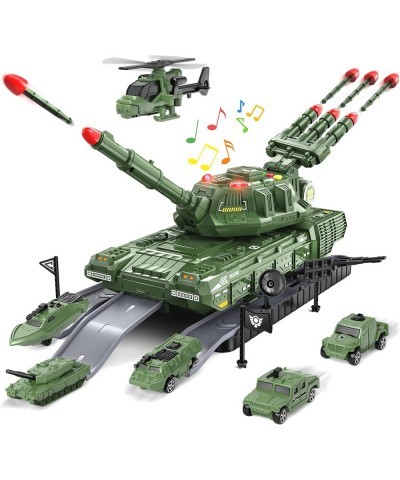 Tank Toys for 3 4 5 6 7 8 Year Old Boys - Army Toys Tank with 6PCS Alloy Die-Cast Army Vehicles Military Toy Tank with Light ...