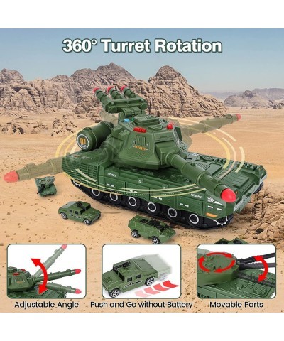 Tank Toys for 3 4 5 6 7 8 Year Old Boys - Army Toys Tank with 6PCS Alloy Die-Cast Army Vehicles Military Toy Tank with Light ...