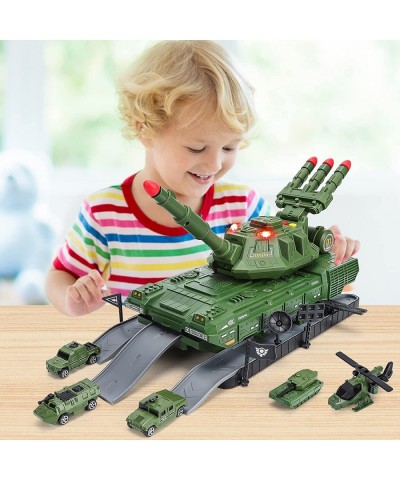 Tank Toys for 3 4 5 6 7 8 Year Old Boys - Army Toys Tank with 6PCS Alloy Die-Cast Army Vehicles Military Toy Tank with Light ...