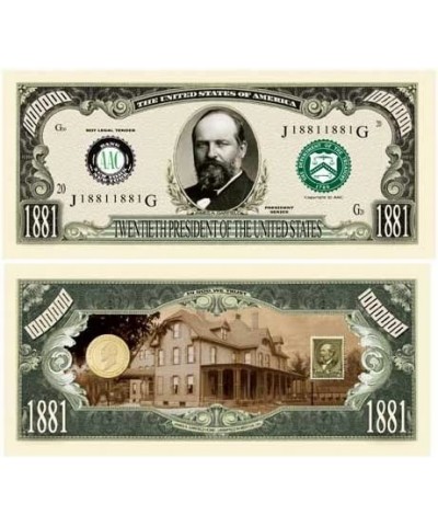 SET OF 5 BILLS-JAMES GARFIELD MILLION DOLLAR BILL $14.48 Gags & Practical Joke Toys