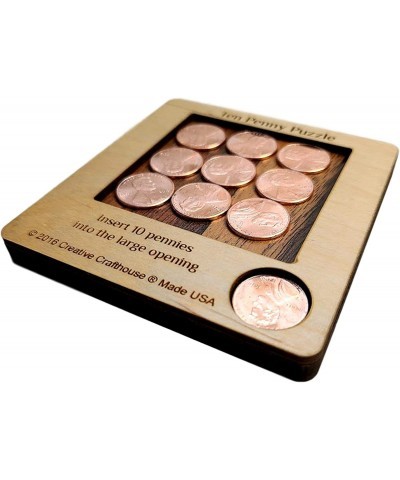 10 Penny Puzzle - A Circle Packing Problem - Ten Mint Pennies are Included $18.26 Brain Teaser Puzzles