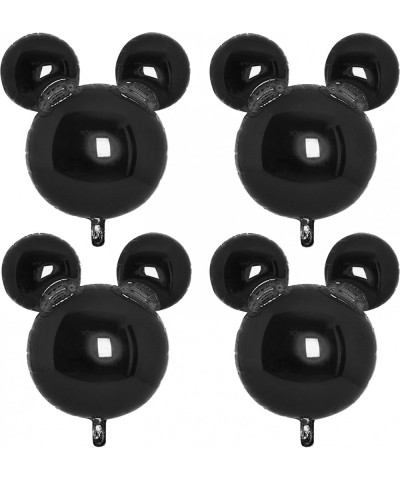 4Pcs Black Mouse Head Foil Balloons For Kids Mouse Balloon Mouse Birthday Party Supplies Favors 24" Mouse Mylar Balloons for ...