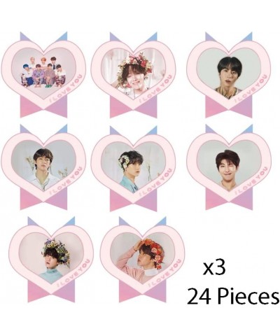 BTS Birthday Party Kit Supplies For Bangtan Boys includes Banner - 1 Cake Topper - 24 Cupcake Toppers - 16 Balloons - 40 Stic...