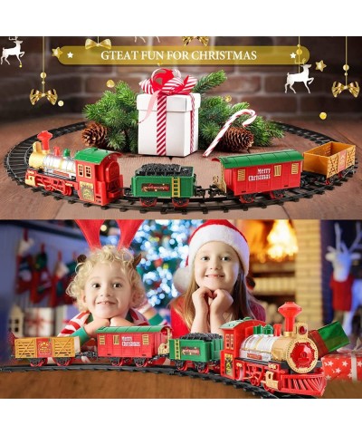 Christmas Train Set Train Set Around The Tree for Boys Girls with Light & Sound Train Tracks Set for 3 4 5 6 7 8+ Year Old Ki...