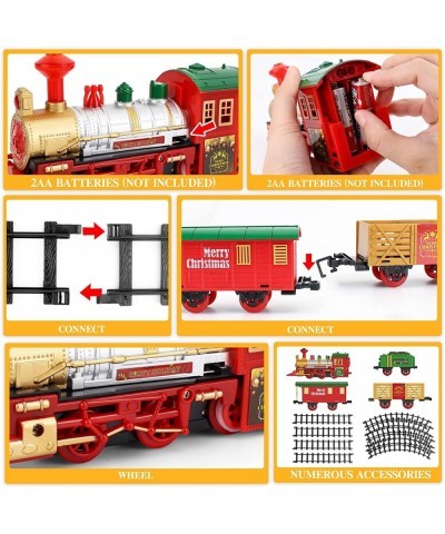 Christmas Train Set Train Set Around The Tree for Boys Girls with Light & Sound Train Tracks Set for 3 4 5 6 7 8+ Year Old Ki...