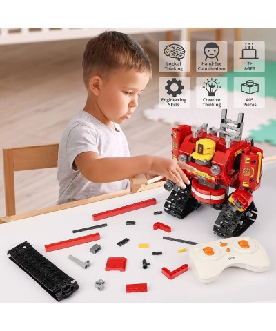 Remote Control Robot Building Kits Compatible with Lego Robots for Boys Ages 8-12 2 in 1 STEM Projects Firetruck for Kids Bir...