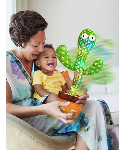 Dancing Cactus Toy Talking Cactus Baby Toys Singing Cactus Toy Cactus Mimicking Cactus Toy for Babies Smart Cactus Toy Repeat...