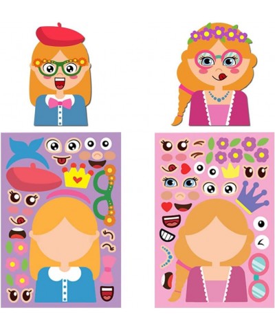 24 Pack Make a Face Stickers - Make Your Own Sticker DIY Make Creative Princess and Prince Face 700+ Stickers as Gift of Fest...