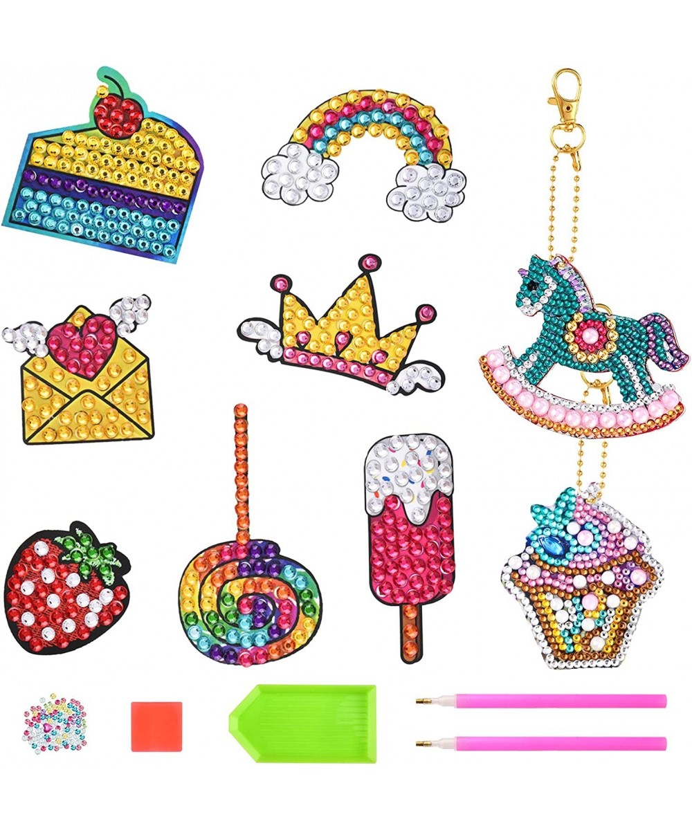 Diamond Art Painting Kits for Kids Sticky Mosaics Keychains Creativity Crafts for Beginners Girls $17.38 Craft Kits