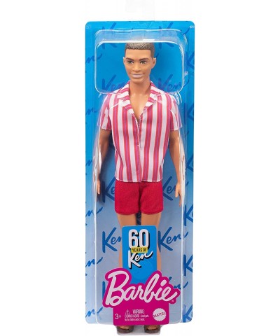 Ken 60th Anniversary Doll 1 in Throwback Beach Look with Swimsuit & Sandals for Kids 3 to 8 Years Old $34.84 Dolls