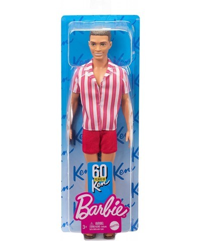 Ken 60th Anniversary Doll 1 in Throwback Beach Look with Swimsuit & Sandals for Kids 3 to 8 Years Old $34.84 Dolls