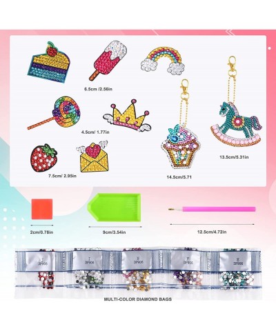 Diamond Art Painting Kits for Kids Sticky Mosaics Keychains Creativity Crafts for Beginners Girls $17.38 Craft Kits