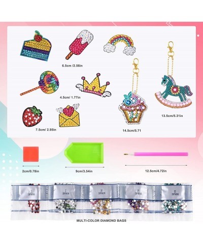 Diamond Art Painting Kits for Kids Sticky Mosaics Keychains Creativity Crafts for Beginners Girls $17.38 Craft Kits