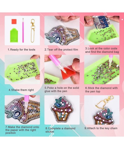 Diamond Art Painting Kits for Kids Sticky Mosaics Keychains Creativity Crafts for Beginners Girls $17.38 Craft Kits