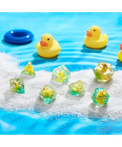 14-Die Rubber Ducks Dice Resin Polyhedral Dice Set Filled with Animal Ice Duck Dice Cool Rubber Ducks Dice Translucent Cute D...