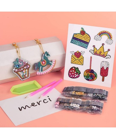 Diamond Art Painting Kits for Kids Sticky Mosaics Keychains Creativity Crafts for Beginners Girls $17.38 Craft Kits