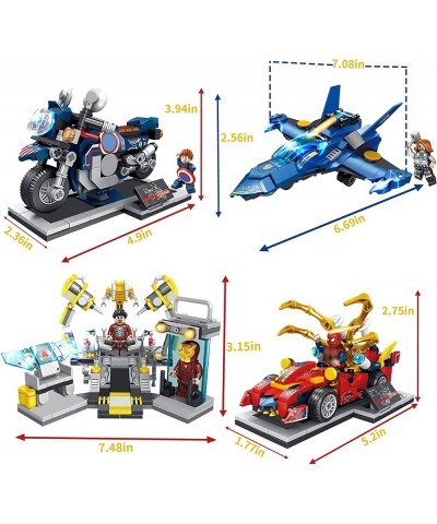 Set of 3 Hero Series Mini Figures Building Blocks Kit Assembled Action Figures Toy Set for Christmas Birthday and Fan Collect...