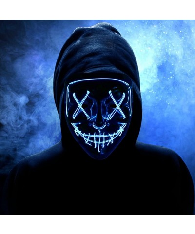 Halloween Mask Light Up Hacker Purge Mask Scary LED Mask for Cosplay Costumes Festival Carnival Party Gifts Kids Men Women $2...