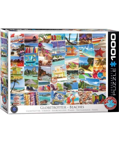 Beaches Globetrotter Jigsaw Puzzle (1000 Piece) Blue $41.58 Jigsaw Puzzles