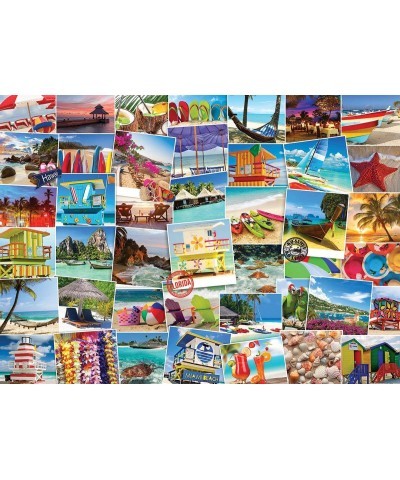 Beaches Globetrotter Jigsaw Puzzle (1000 Piece) Blue $41.58 Jigsaw Puzzles