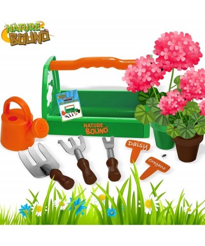 Kids Garden Tool Set with Planters Water Bucket Rakes Caddy 9Piece Set $31.51 Nature Exploration Toys