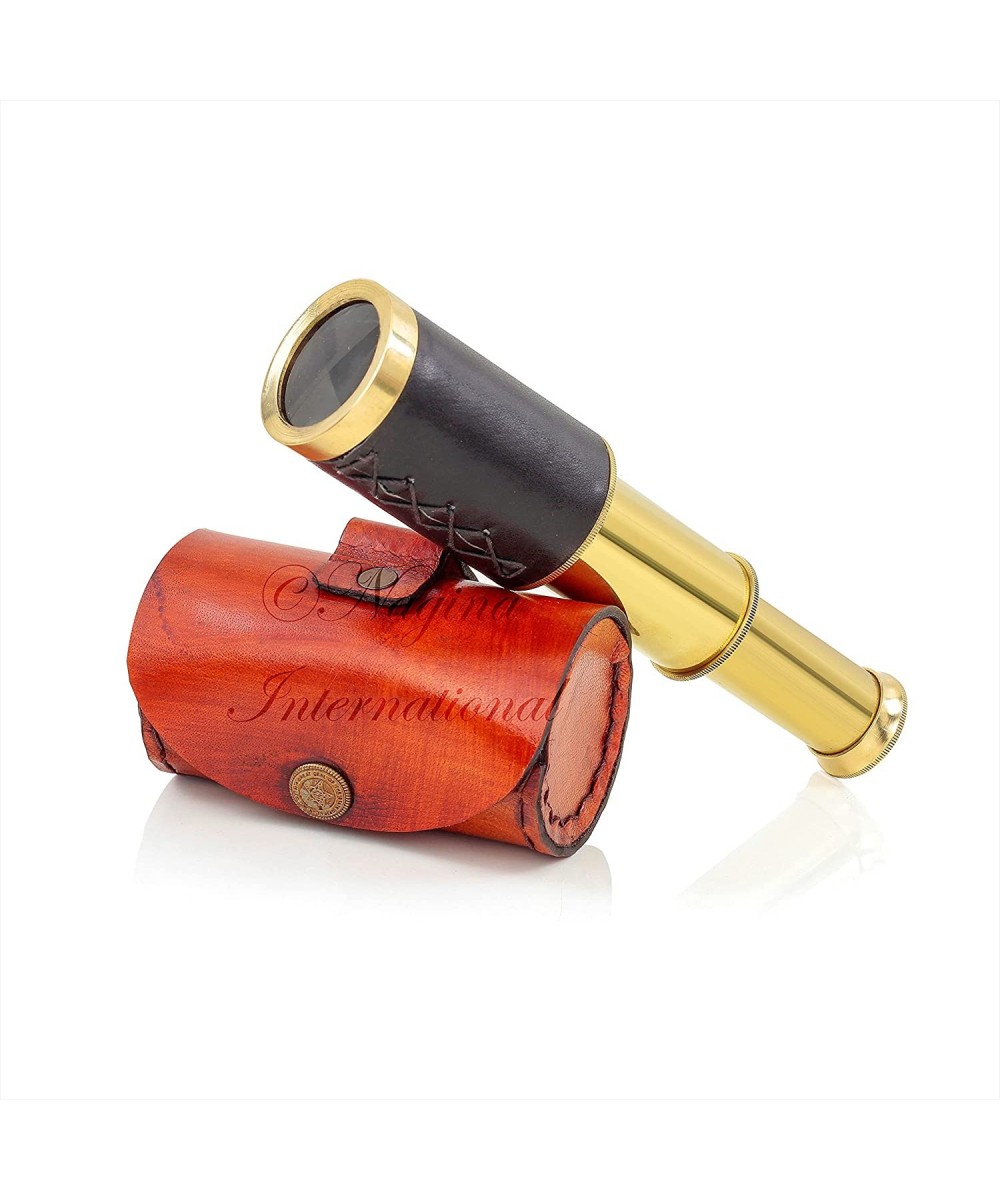 6" Solid Brass Quality Handcrafted Spyglass Telescope Set with Brown Carry Bag to Complete Your Collection $21.59 Children's ...