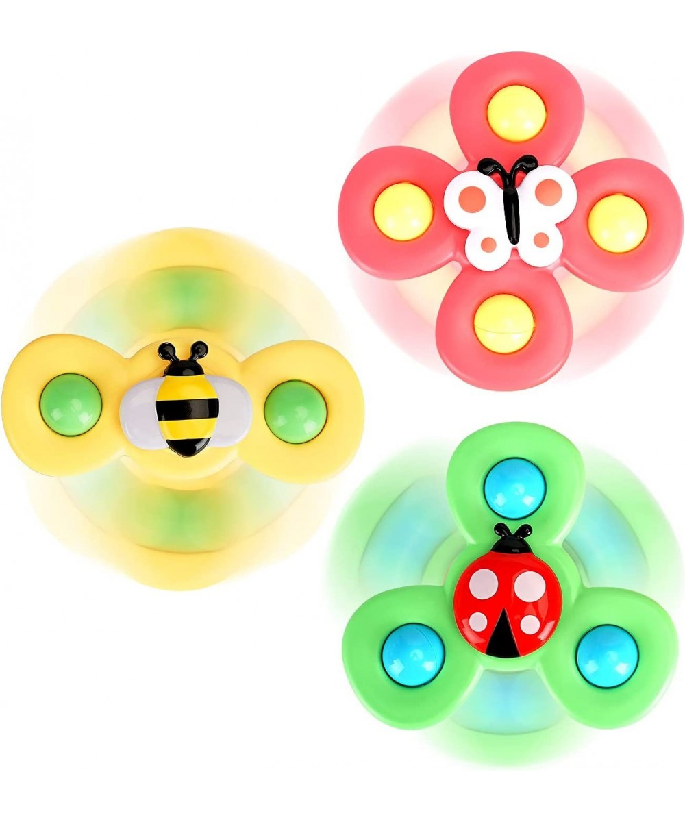 3PCS Suction cup spinner toys for 1 2 Year old boys|Spinning top baby toys 12-18 months|First birthday baby gifts for 1 Year ...