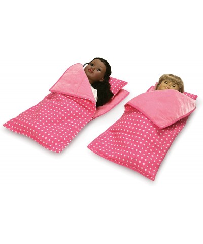 Double Trolley Doll Carrier with Two Sleeping Bags and Pillows (fits18 inch Dolls) Pink/White $63.04 Doll Accessories