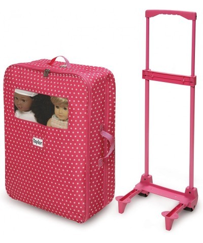 Double Trolley Doll Carrier with Two Sleeping Bags and Pillows (fits18 inch Dolls) Pink/White $63.04 Doll Accessories