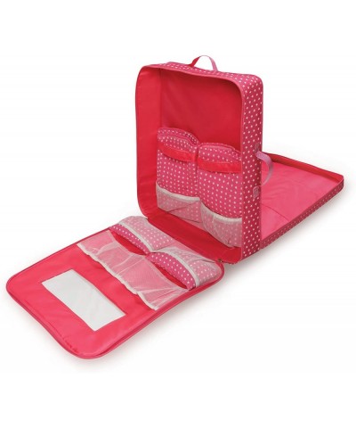 Double Trolley Doll Carrier with Two Sleeping Bags and Pillows (fits18 inch Dolls) Pink/White $63.04 Doll Accessories