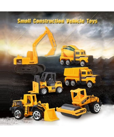 Small Construction Toys 6Pcs Construction Vehicles Trucks Kids Birthday Gifts Play Vehicle Toy Toddlers Boys Kid Toys Mini Ca...