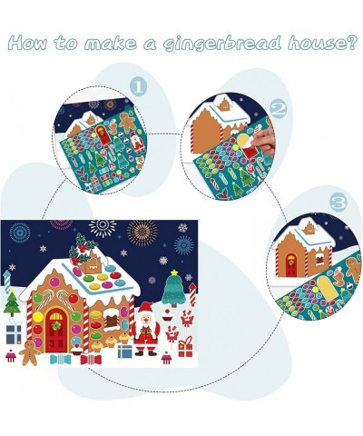 Make a Gingerbread House Stickers for Kids Christmas Party Game Activity Stickers DIY Craft Party Favor Supplies 30 Sheets 15...