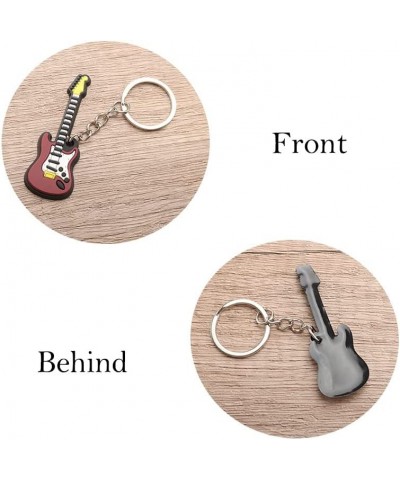 18 Pcs Miniature Musical Instrument Keychains Metal Key Rings with Assorted Creative Rubber Instrument for Music Party Favors...