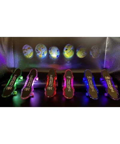 Lighted-Up Finger Skateboards - Finger Board Toys for Kids - Set of 6 Toy - Mini Skateboard Pack 6pcs - Gifts for Children Fi...