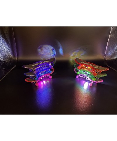 Lighted-Up Finger Skateboards - Finger Board Toys for Kids - Set of 6 Toy - Mini Skateboard Pack 6pcs - Gifts for Children Fi...