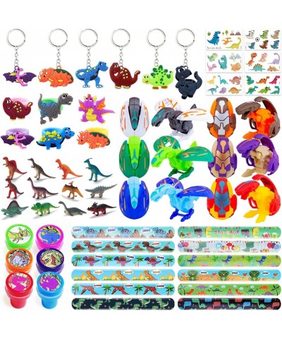 Dinosaur Party Favors for Kids 54Pcs Dinosaur Birthday Party Supplies with Dino Egg Dino Figures Keychains Rings Stamp for Ca...