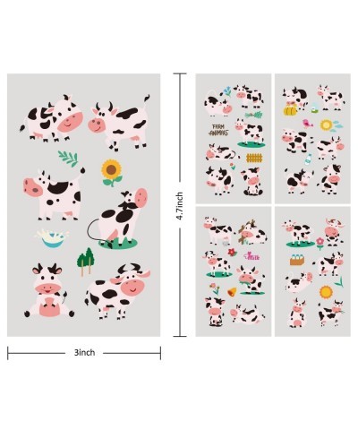 24 Sheets Cow Temporary Tattoos Birthday Decorations Cow Party Favors $17.48 Kids' Party Favor Sets