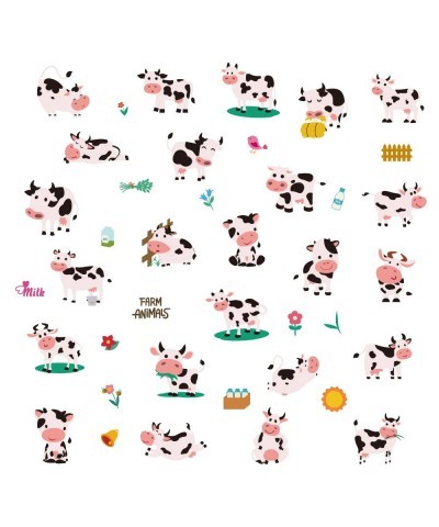 24 Sheets Cow Temporary Tattoos Birthday Decorations Cow Party Favors $17.48 Kids' Party Favor Sets