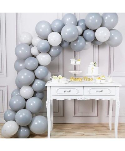 Gray Balloons 60 pcs Grey Latex Balloons of 12 inch Dark Gray Balloons 10 inch Pastel Gray Balloons Light Gray Balloons for G...