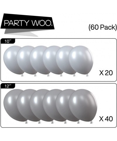 Gray Balloons 60 pcs Grey Latex Balloons of 12 inch Dark Gray Balloons 10 inch Pastel Gray Balloons Light Gray Balloons for G...