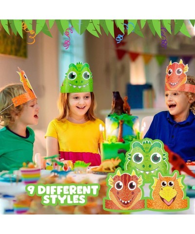 24 Pcs Dinosaur Birthday Party Hats for Kids Dinosaur Headbands Dinosaur Paper Party Crown for Boys Girls Dinosaur Theme Deco...