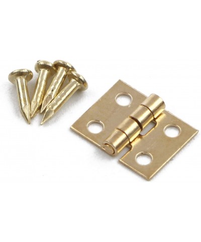 20PCS 108MM Mini Tiny Brass Hinge with Nails Jewelry Chest Gift Wine Music Box Dollhouse $15.97 Dollhouse Accessories