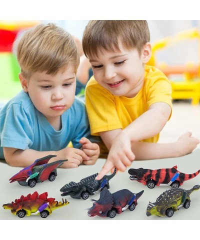 6 Pack Dinosaur Cars Toys for 3-5 Year Old Boys | Dinosaur Toys for Kids - Dino Toy Cars with Dinosaur Monster Car & Truck Bu...