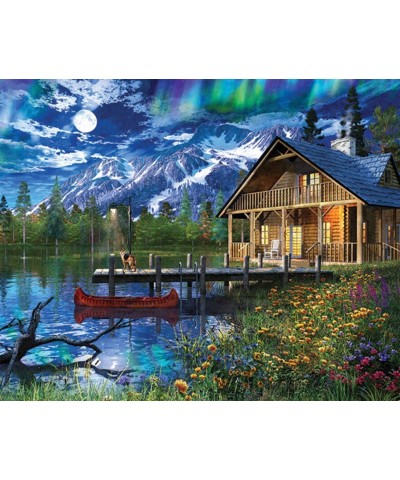 Majestic 1000 Piece Wooden Jigsaw Puzzle Moon Cabin Retreat $27.38 Jigsaw Puzzles