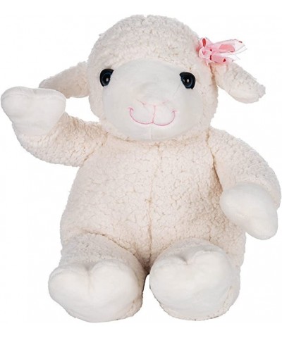 Lamb Stuffed Animal with Pink Bow Cuddly Lamb Plush Toy Lovely Fluffy Sutffed Sheep Great Gift for Kids Girls (16”) $22.38 St...