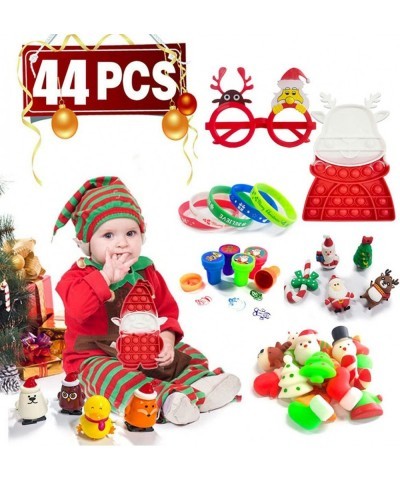 44 Pack Christmas Novelty Assortment Pop Dimple Toys Decorations Game Toys Packs for Kids Party Favors Christmas Goodie Bags ...