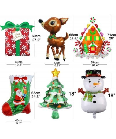 Christmas Balloons Santa Claus Reindeer Snowman Helium Balloon for Xmas Christmas Party Decoration Supplies $23.81 Kids' Part...