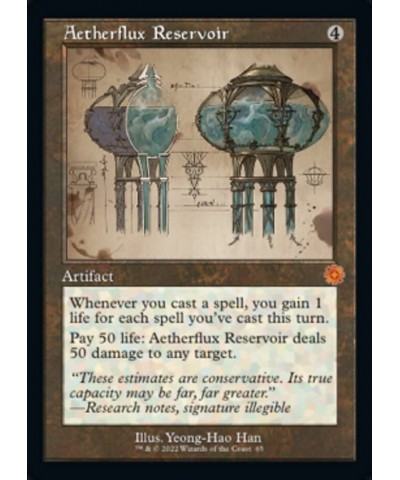 Magic: the Gathering - Aetherflux Reservoir (065) - Schematic - The Brothers' War Retro Artifacts $23.39 Trading Cards & Acce...