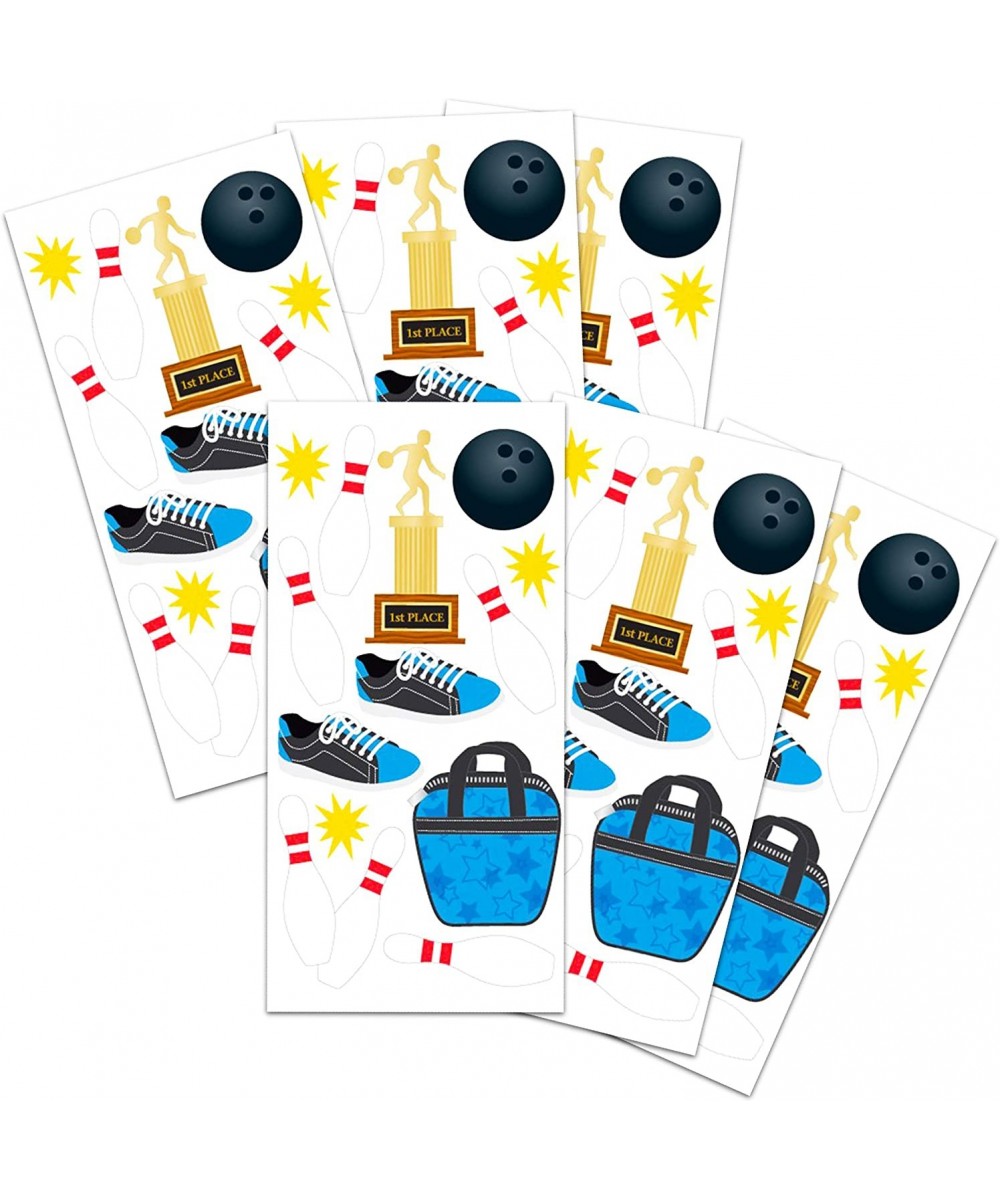 Craft Bundle Bowling Party Decorations - 6 Pack Bowling Scrapbook Stickers Bowling Scrapbooking Supplies (Bowling Party Favor...